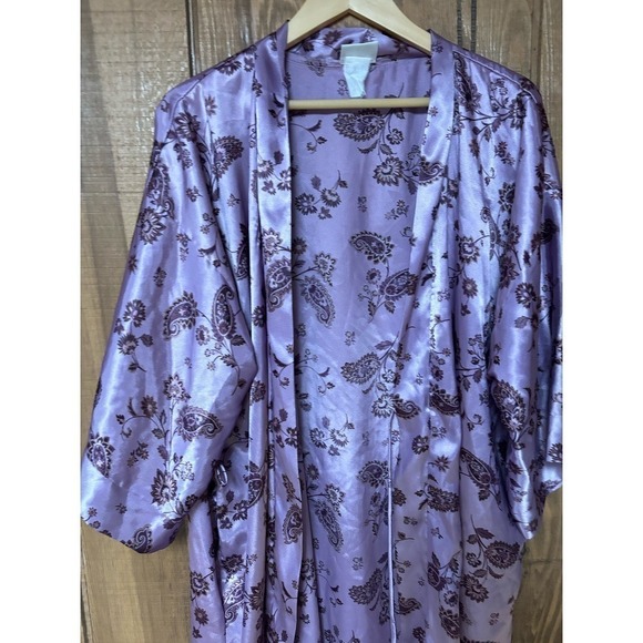 Delicates silky Satin midi duster robe housecoat - Picture 2 of 6